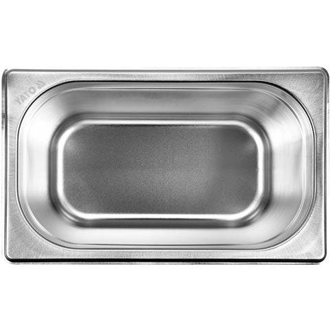 [SKUIMG]YG-00284|YG-00284.jpg|BANDEJA GASTRONORM DE ACERO INOXIDABLE GN 1/4 (150 MM)