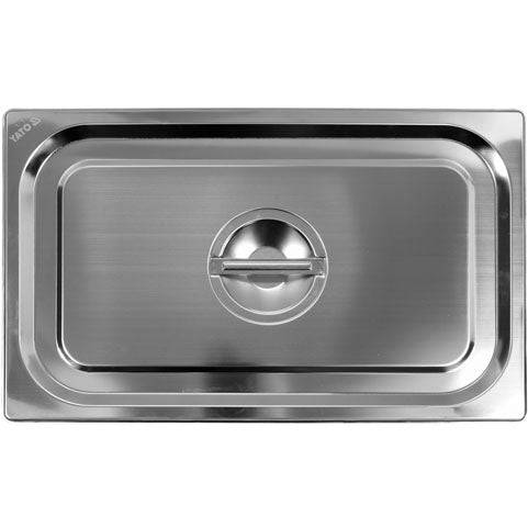 [SKUIMG]YG-00370|YG-00370.jpg|TAPA PARA BANDEJA GASTRONORM DE ACERO INOXIDABLE 1/1