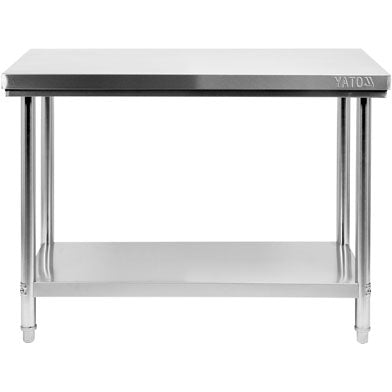 [SKUIMG]YG-09010|YG-09010.jpg|MESA INOXIDABLE DE TRABAJO CENTRAL CON REPISA