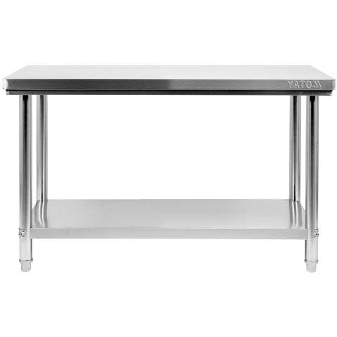 [SKUIMG]YG-09013|YG-09013.jpg|MESA INOXIDABLE DE TRABAJO CENTRAL CON REPISA