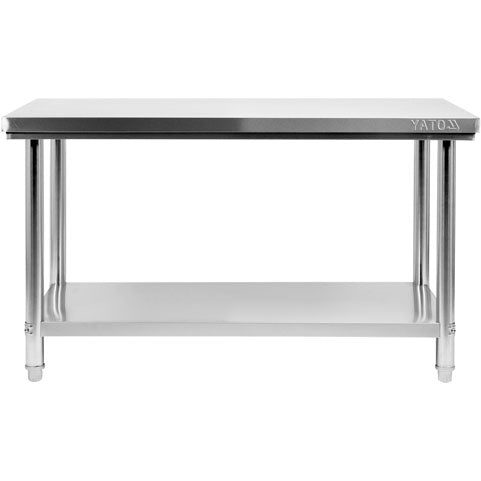 [SKUIMG]YG-09014|YG-09014.jpg|MESA INOXIDABLE DE TRABAJO CENTRAL CON REPISA
