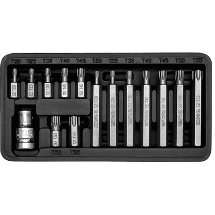 [CARBONE]YT-0411|Juego De Puntas Torx De Destornillador (15 Piezas)