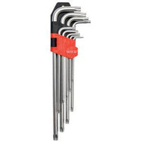 [SKUIMG]YT-0512|JUEGO DE LLAVES TORX DE SEGURIDAD (9 PIEZAS, T10-T50, LARGAS)