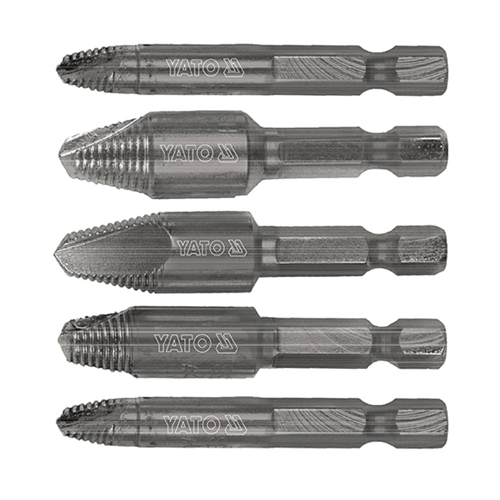 [SKUIMG]YT-06035|YT-06035.jpg|JUEGO 5 PCS DE EXTRACTORES DE TORNILLOS