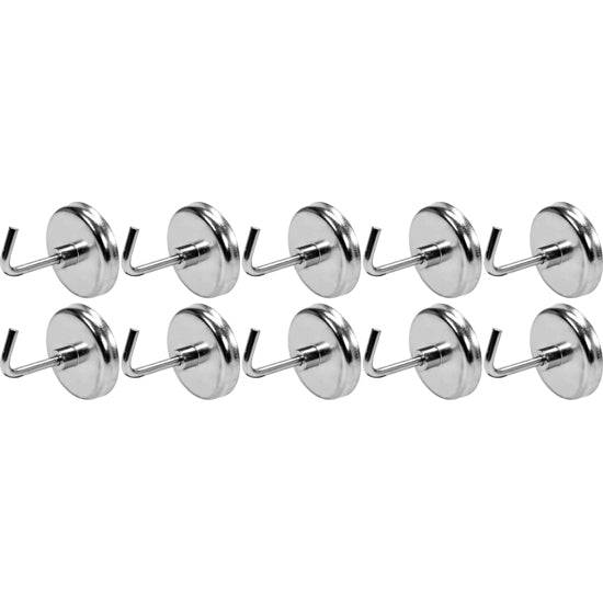 [SKUIMG]YT-08690|YT-08690.jpg|10 PCS DE GANCHOS MAGNETICOS DE 1 Â½Â. PARA COLGAR HERRAMIENTAS