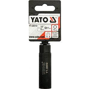 [SKUIMG]YT-38510|1 PZA DADO PARA BUJIAS (3/8, 14 MM, 12 PUNTAS)