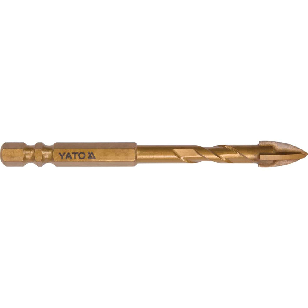 [SKUIMG]YT-44804|BROCA PUNTA DE FLECHA 8 MM DE 4 ALAS CON VASTAGO HEXAGONAL PARA PERFORAR CERAMICA Y VIDRIO