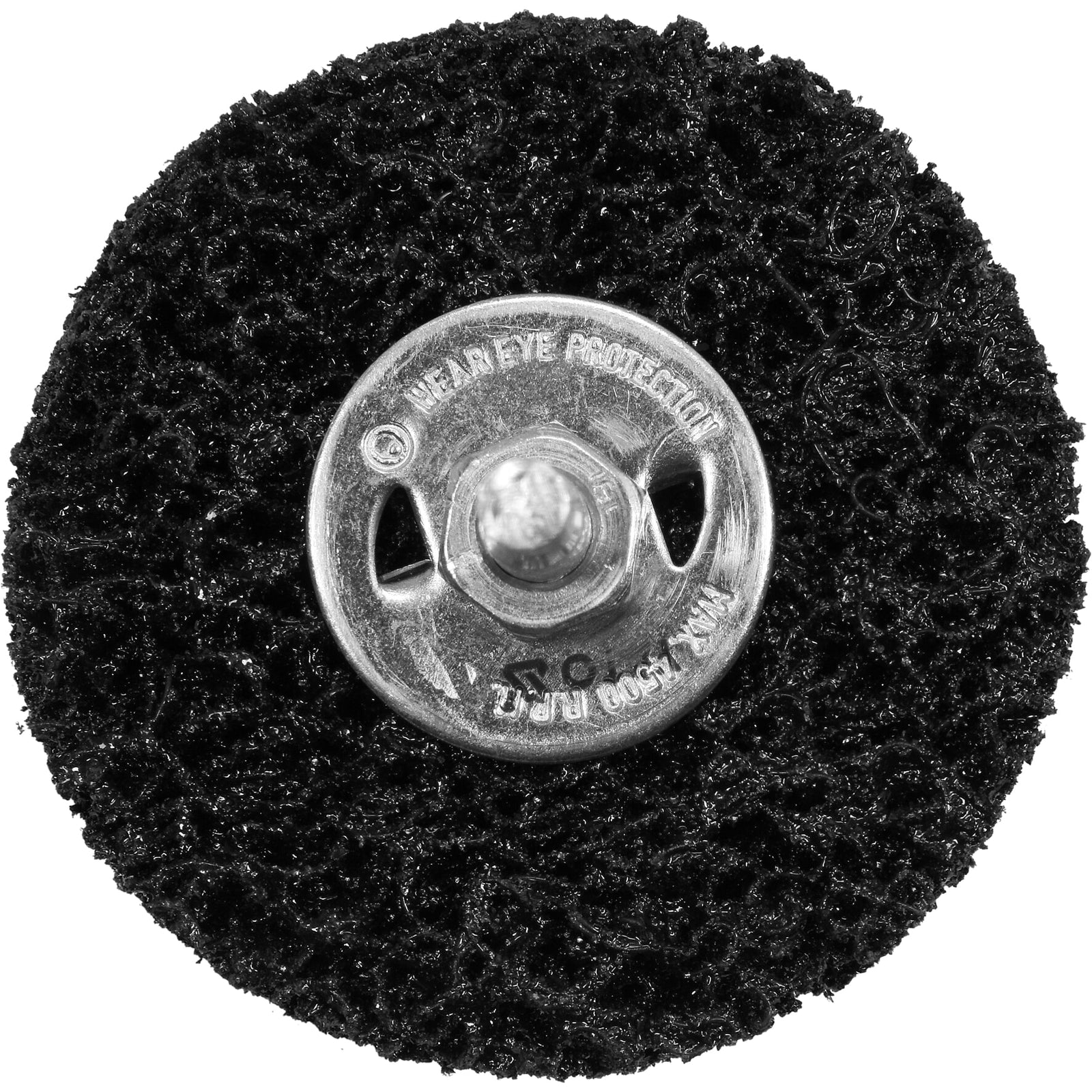 [CARBONE]YT-47801|RUEDA NYLON NEGRA ABRASIVA CEPILLO CIRCULAR PARA TALADRO 3" ELIMINA ÓXIDO, PINTURA