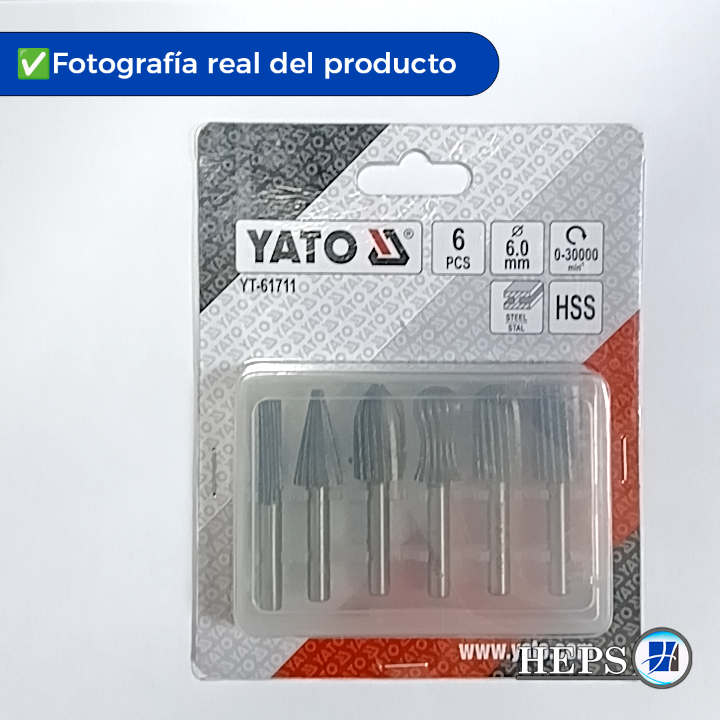 [SKUIMG]YT-61711|YT-61711-FRONTEND-oEIhriSuS_3gpzFT.png|FRESAS LIMAS ROTATIVAS PARA METALES VÁSTAGO 6MM. PARA MOTORTOOL, DREMEL
