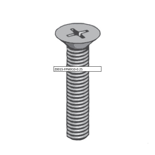 [SKUIMG]Z0016-FPMX10-0.50|Z0016-FPMX10-0.50.jpg|TORNILLOS CABEZA PLANA PHILLIPS INOXIDABLE 18-8 304