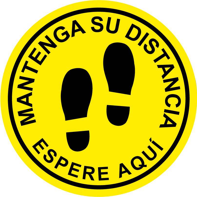 [SKUIMG]ZP-3057|LETRERO DE SEÑALIZACION CIRCULAR ANTIRESBALANTE DE PISO. MATERIAL VINIL. ADHESIVO. DIAMETRO 24 CM