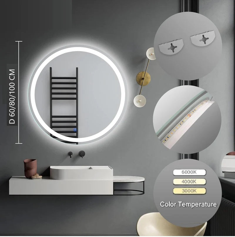 [SKUIMG]GMIRROR11|gmirror11-3.jpg|ESPEJO LED CIRCULAR DIÁMETRO 80CM CON LUZ LED DE 3 TONOS BOTÓN TÁCTIL